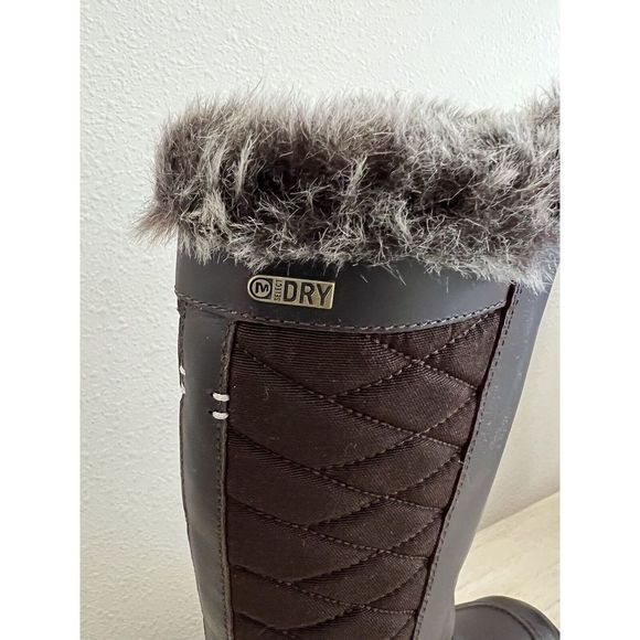 Merrell Women Sz 7 Espresso Tremblant Ezra Tall Waterproof Ice Boots $240 - Picture 10 of 12